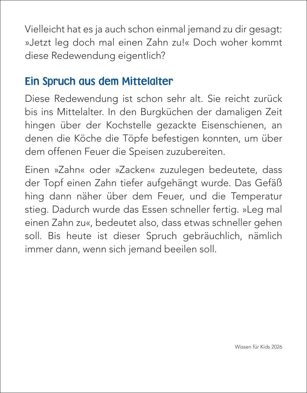 Bild: 9783840035517 | Wissen für Kids Tagesabreißkalender 2026 | Christine Schlitt (u. a.)