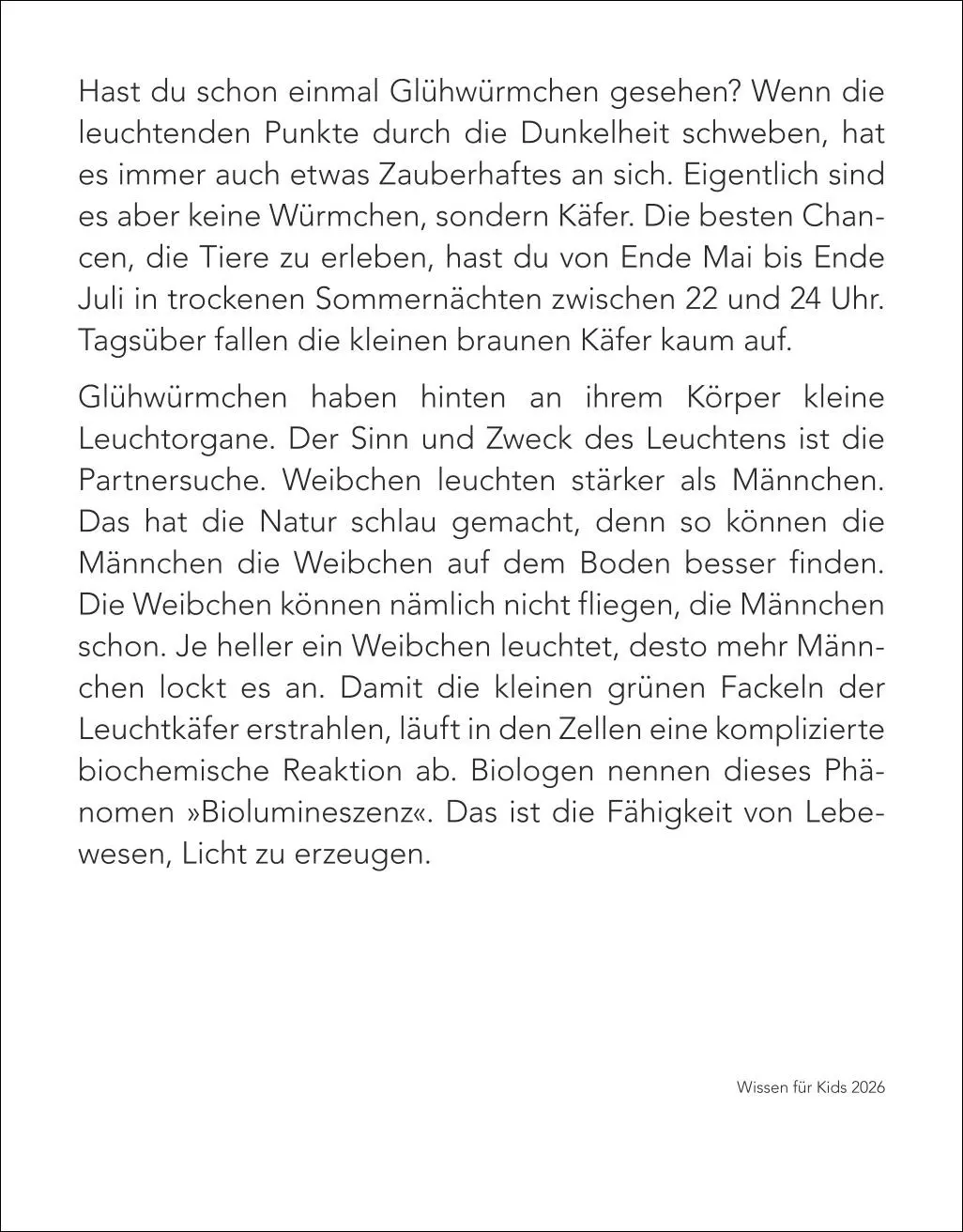 Bild: 9783840035517 | Wissen für Kids Tagesabreißkalender 2026 | Christine Schlitt (u. a.)