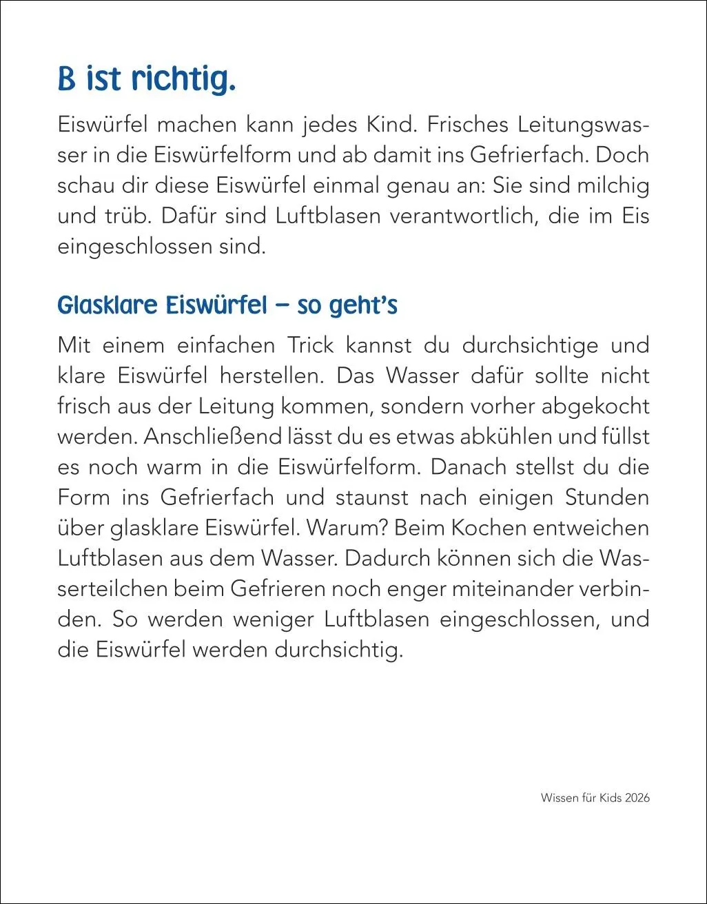 Bild: 9783840035517 | Wissen für Kids Tagesabreißkalender 2026 | Christine Schlitt (u. a.)