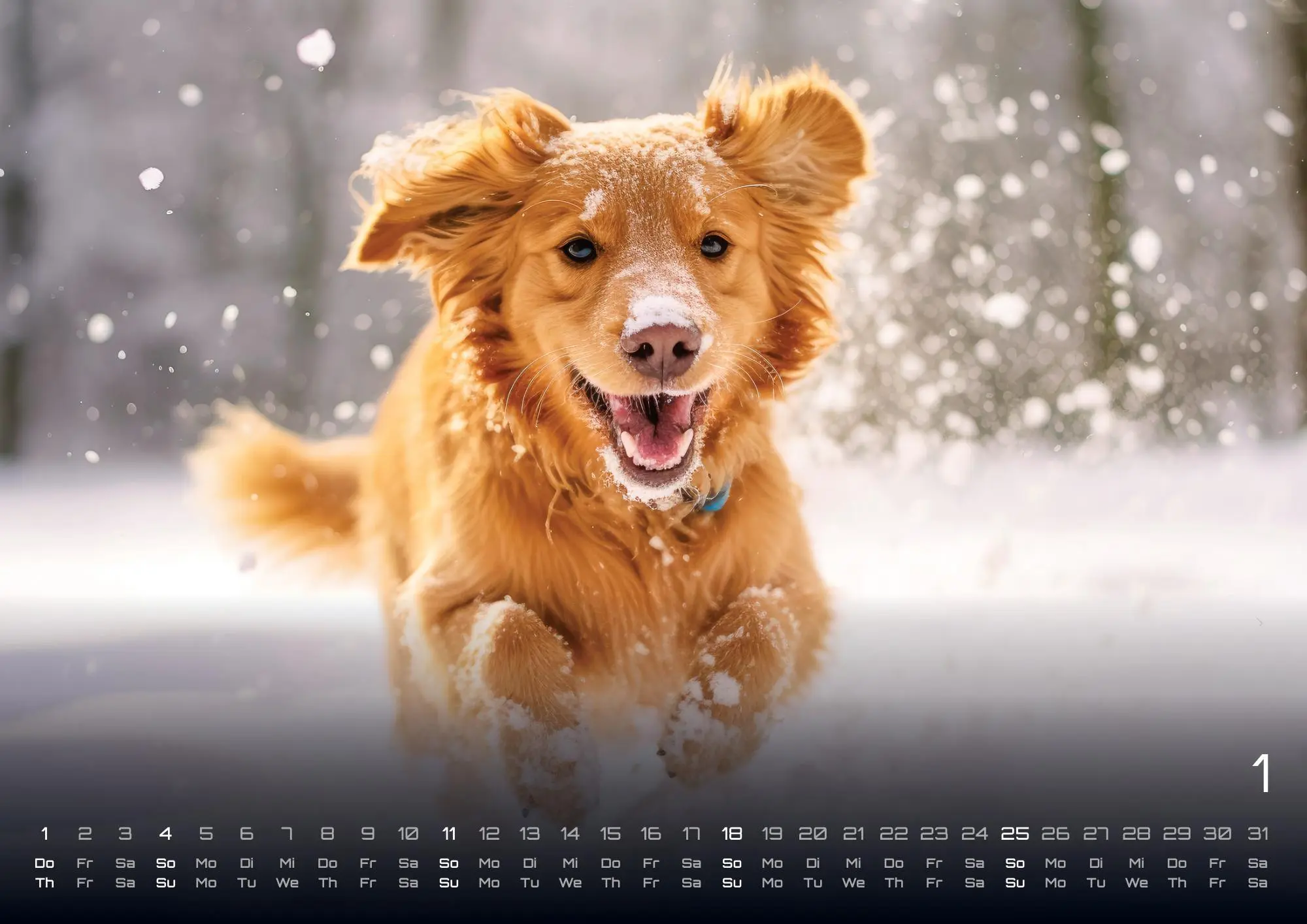 Bild: 9783986735517 | Wuff - Unsere Vierbeiner - Der Hundekalender - 2026 - Kalender DIN A3