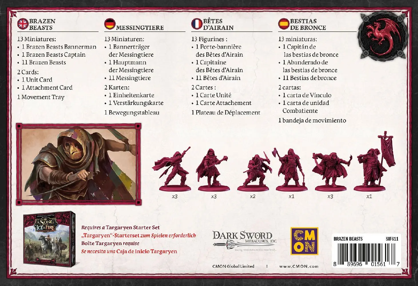 Bild: 889696015617 | Song of Ice &amp; Fire - Brazen Beasts (Messingtiere) | Lang (u. a.)