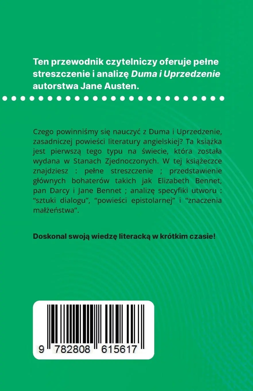 Rückseite: 9782808615617 | Duma i Uprzedzenie ksi¿¿ka Jane Austen (Analiza ksi¿¿ki) | Kuta | Buch