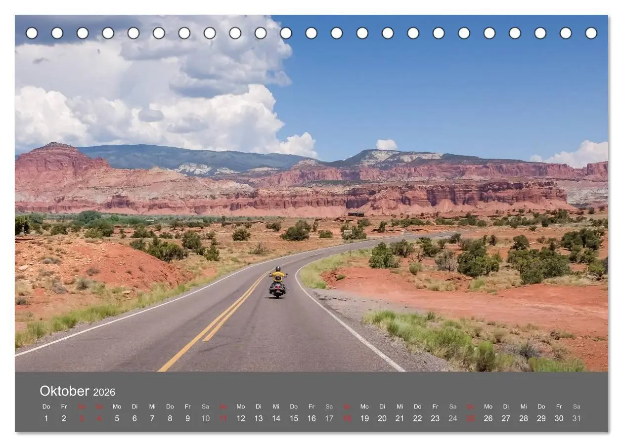 Bild: 9783457995617 | Biker Paradies - Die Canyons der USA (Tischkalender 2026 DIN A5...