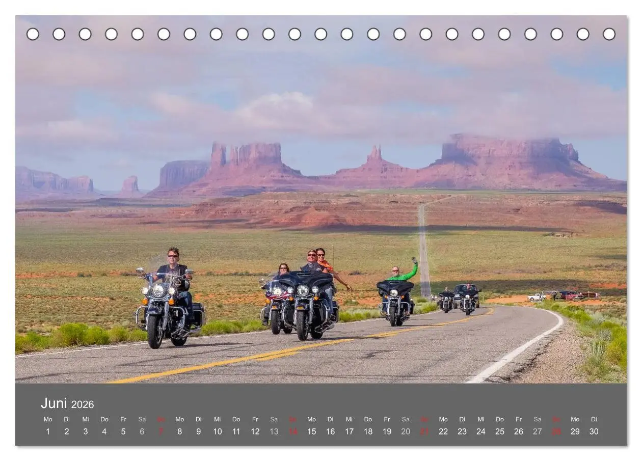 Bild: 9783457995617 | Biker Paradies - Die Canyons der USA (Tischkalender 2026 DIN A5...