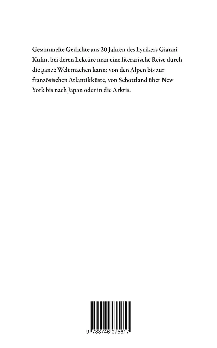 Rückseite: 9783746075617 | Gesammelte Gedichte 1999-2019 | Gianni Kuhn | Taschenbuch | 516 S.