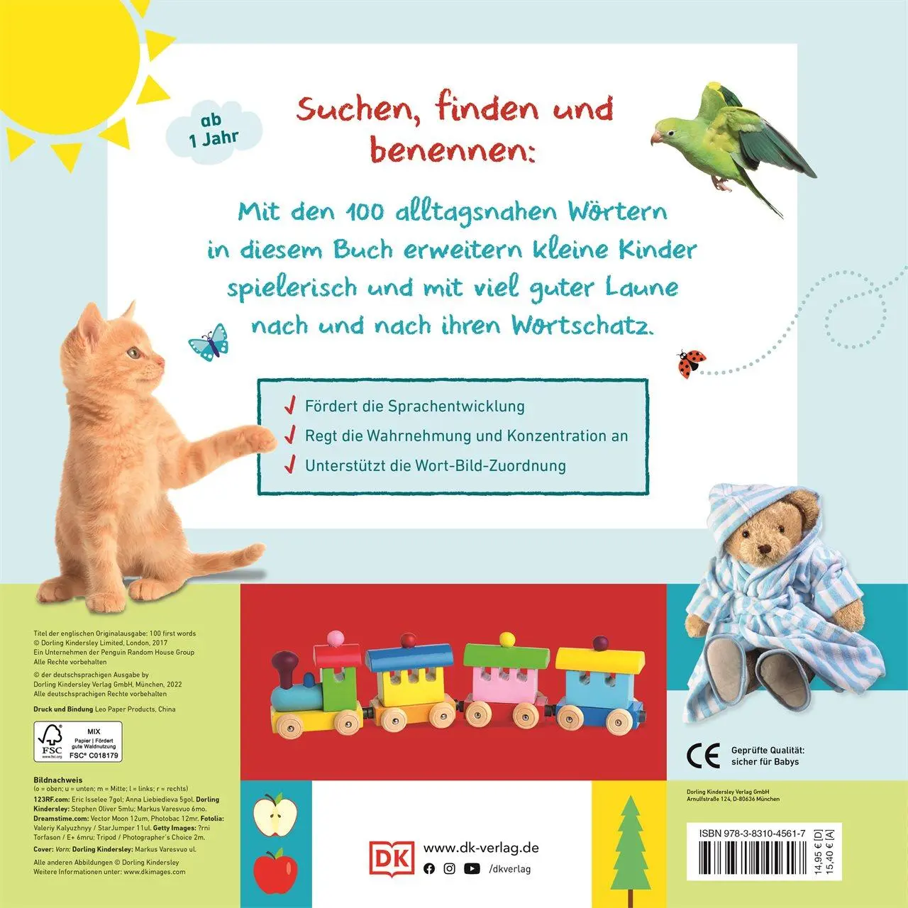 Rückseite: 9783831045617 | 100 erste Wörter | DK Verlag - Kids | Buch | 16 S. | Deutsch | 2022