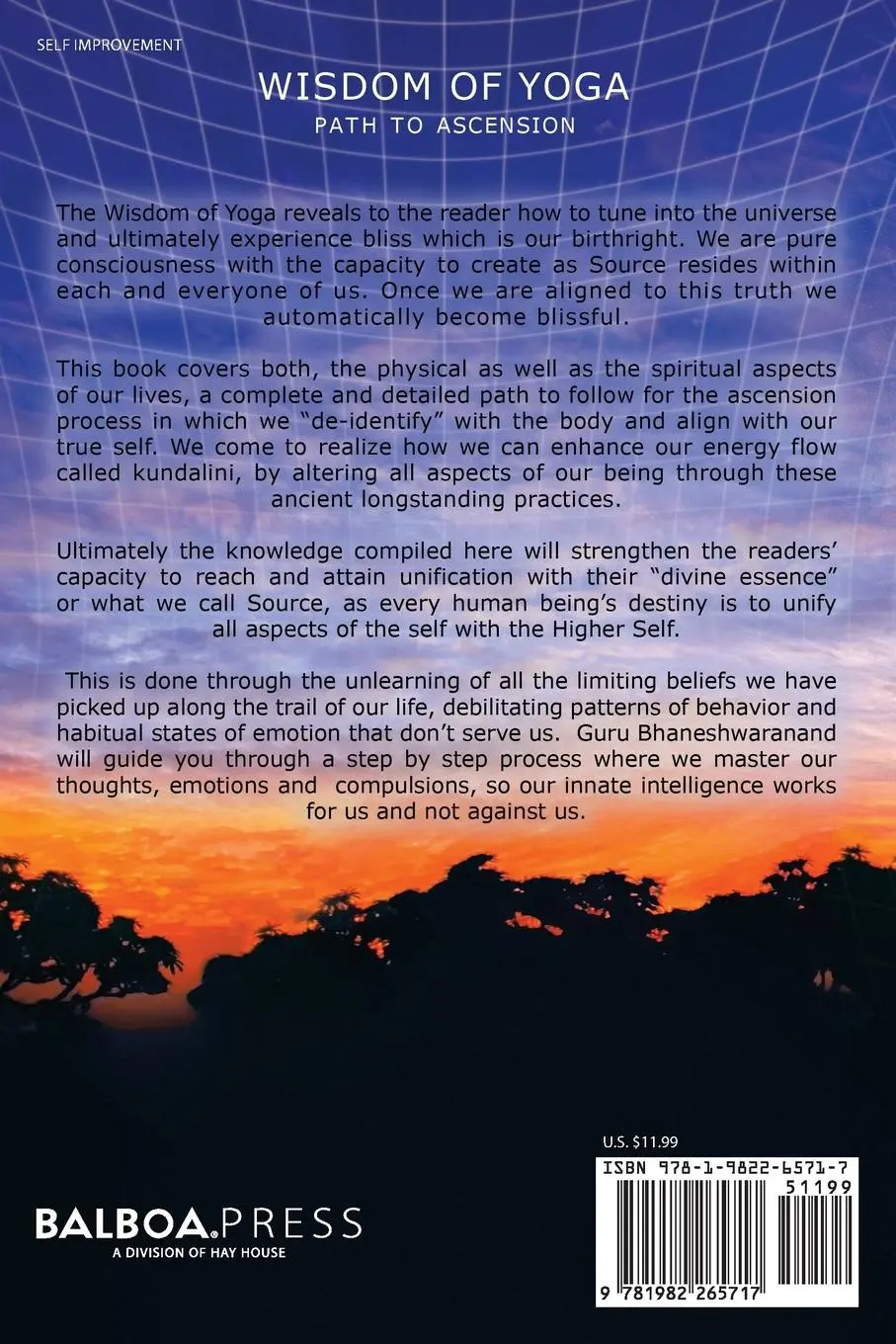 Rückseite: 9781982265717 | Wisdom of Yoga | Path to Ascension | Guru Bhaneshwaranand | Buch
