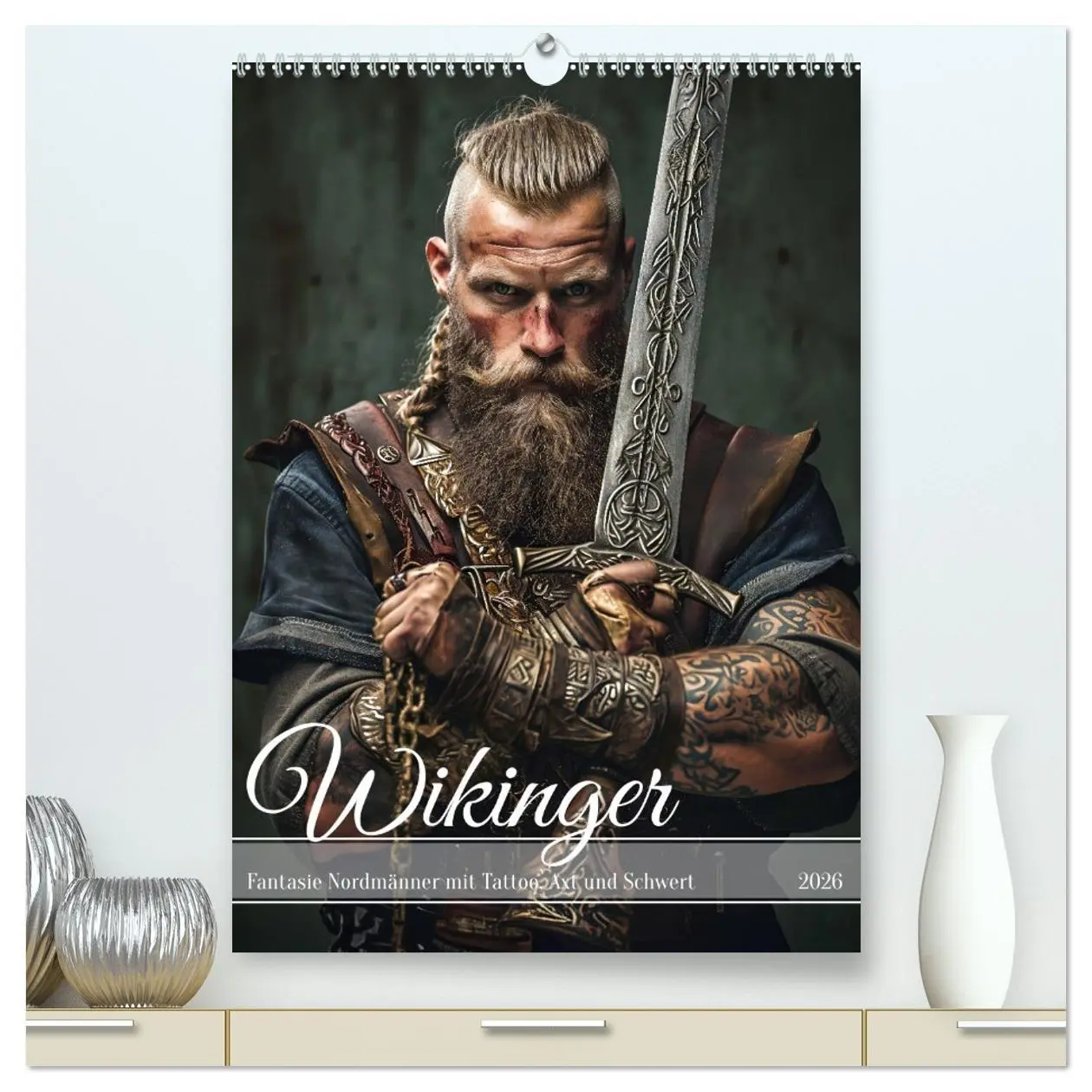 Cover: 9783457295717 | Wikinger - Fantasie Nordmänner mit Tattoo, Axt und Schwert...