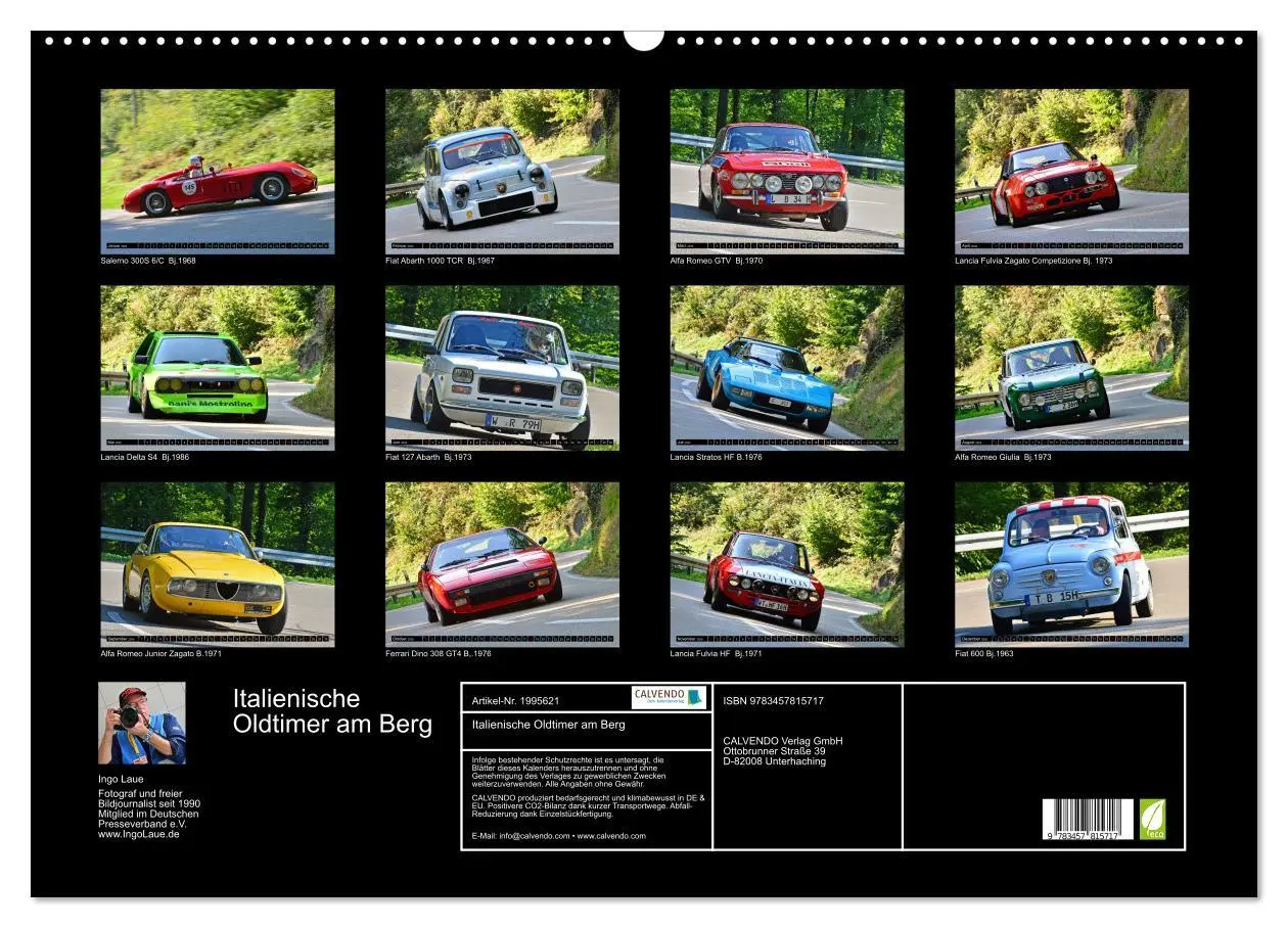 Bild: 9783457815717 | Italienische Oldtimer am Berg (Wandkalender 2026 DIN A2 quer),...
