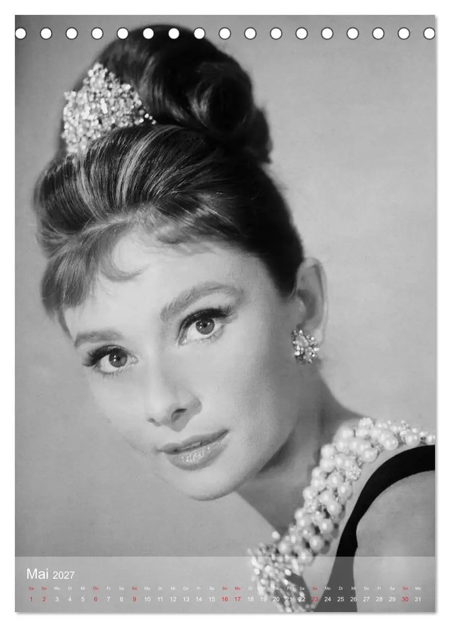 Bild: 9783594055717 | Hollywood-Diva - Audrey Hepburn (Tischkalender 2027 DIN A5 hoch),...