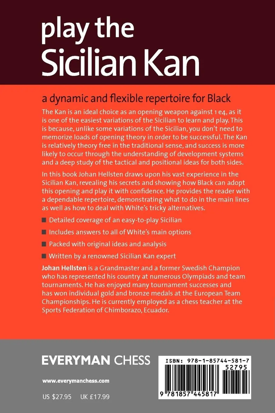 Rückseite: 9781857445817 | Play the Sicilian Kan | A Dynamic and Flexible Repertoire for Black