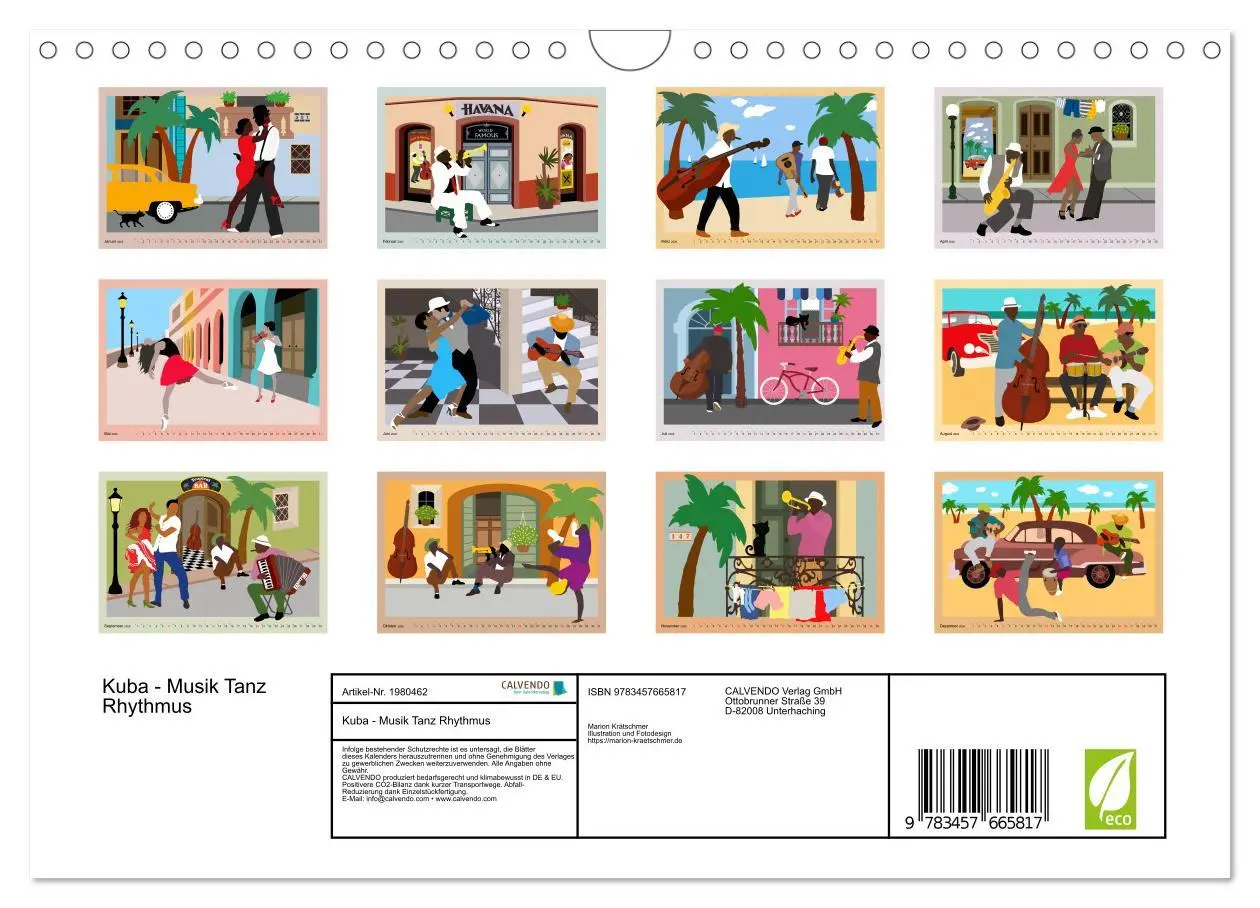 Bild: 9783457665817 | Kuba - Musik Tanz Rhythmus (Wandkalender 2026 DIN A4 quer),...