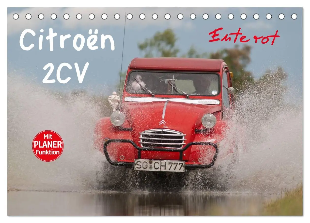 Cover: 9783457975817 | Citroën 2CV - Ente rot (Tischkalender 2026 DIN A5 quer), CALVENDO...