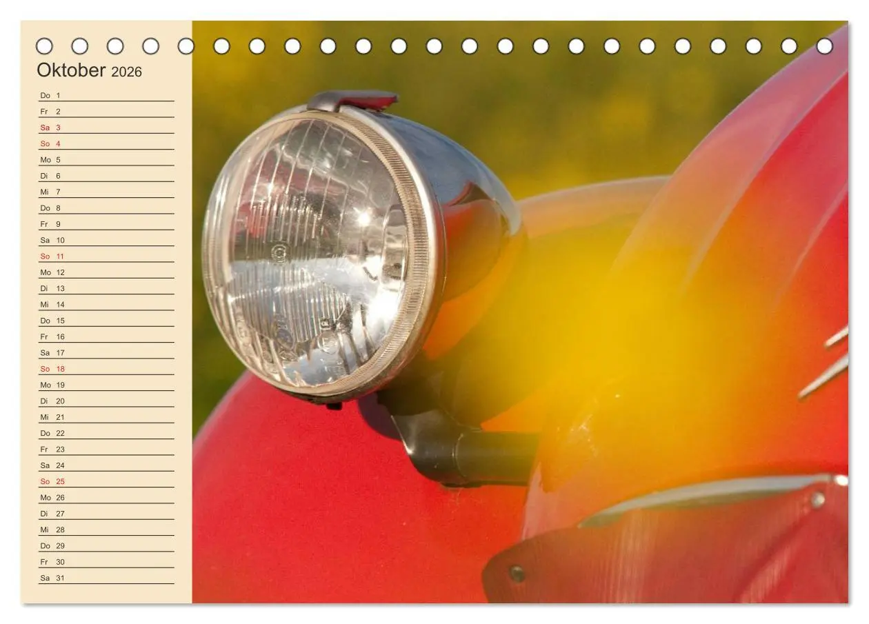 Bild: 9783457975817 | Citroën 2CV - Ente rot (Tischkalender 2026 DIN A5 quer), CALVENDO...