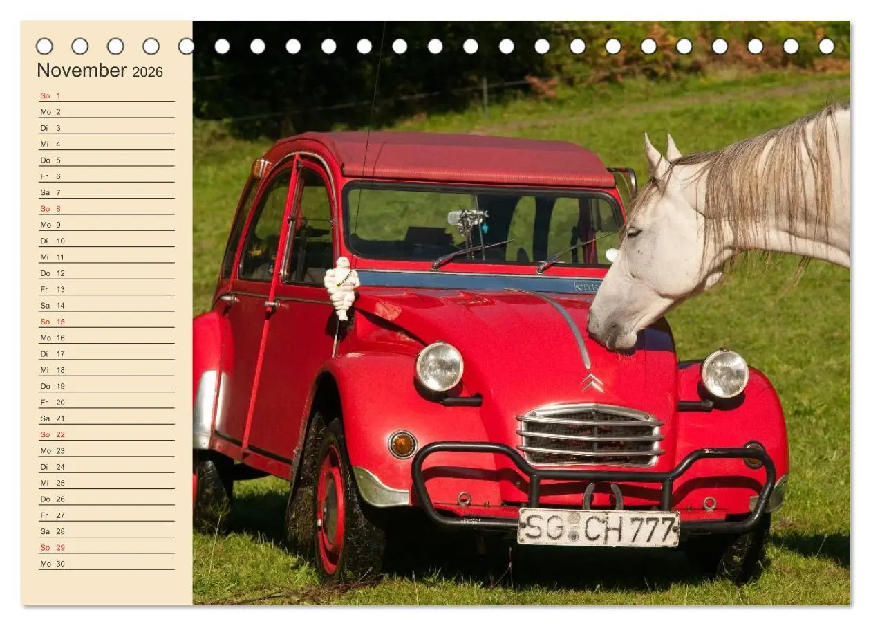 Bild: 9783457975817 | Citroën 2CV - Ente rot (Tischkalender 2026 DIN A5 quer), CALVENDO...