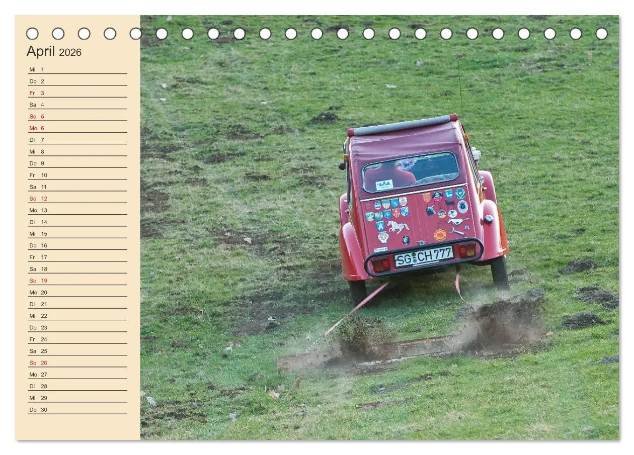 Bild: 9783457975817 | Citroën 2CV - Ente rot (Tischkalender 2026 DIN A5 quer), CALVENDO...