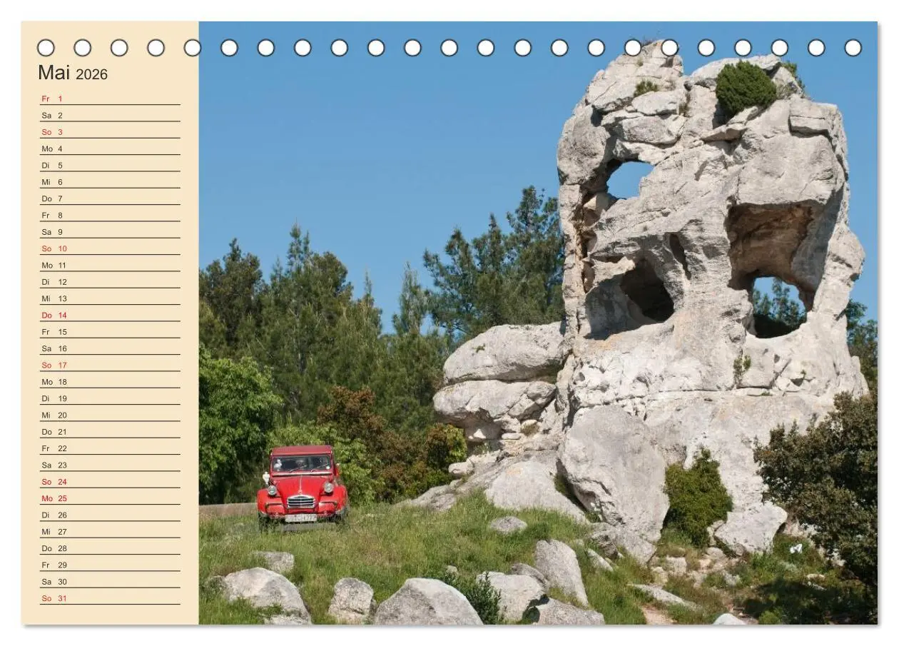 Bild: 9783457975817 | Citroën 2CV - Ente rot (Tischkalender 2026 DIN A5 quer), CALVENDO...