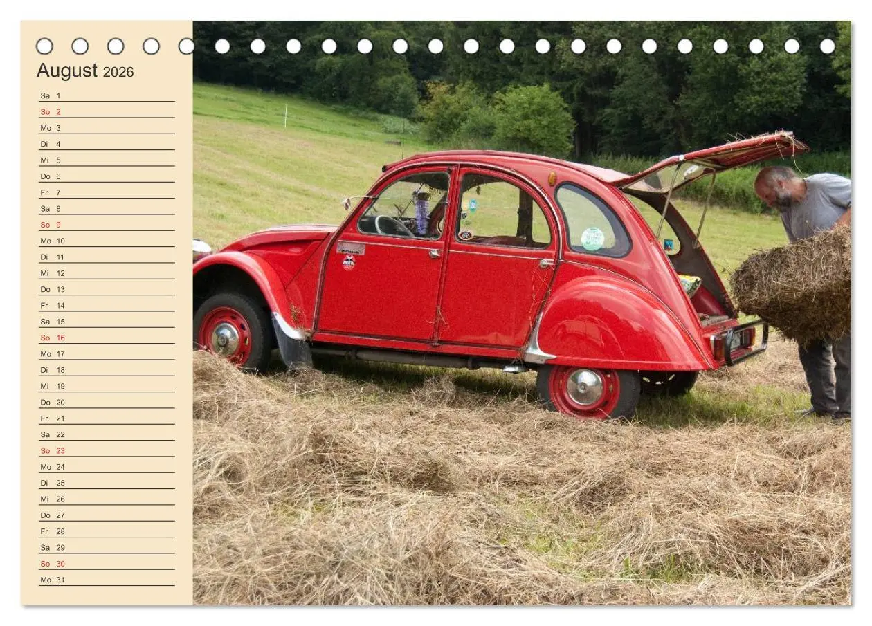 Bild: 9783457975817 | Citroën 2CV - Ente rot (Tischkalender 2026 DIN A5 quer), CALVENDO...