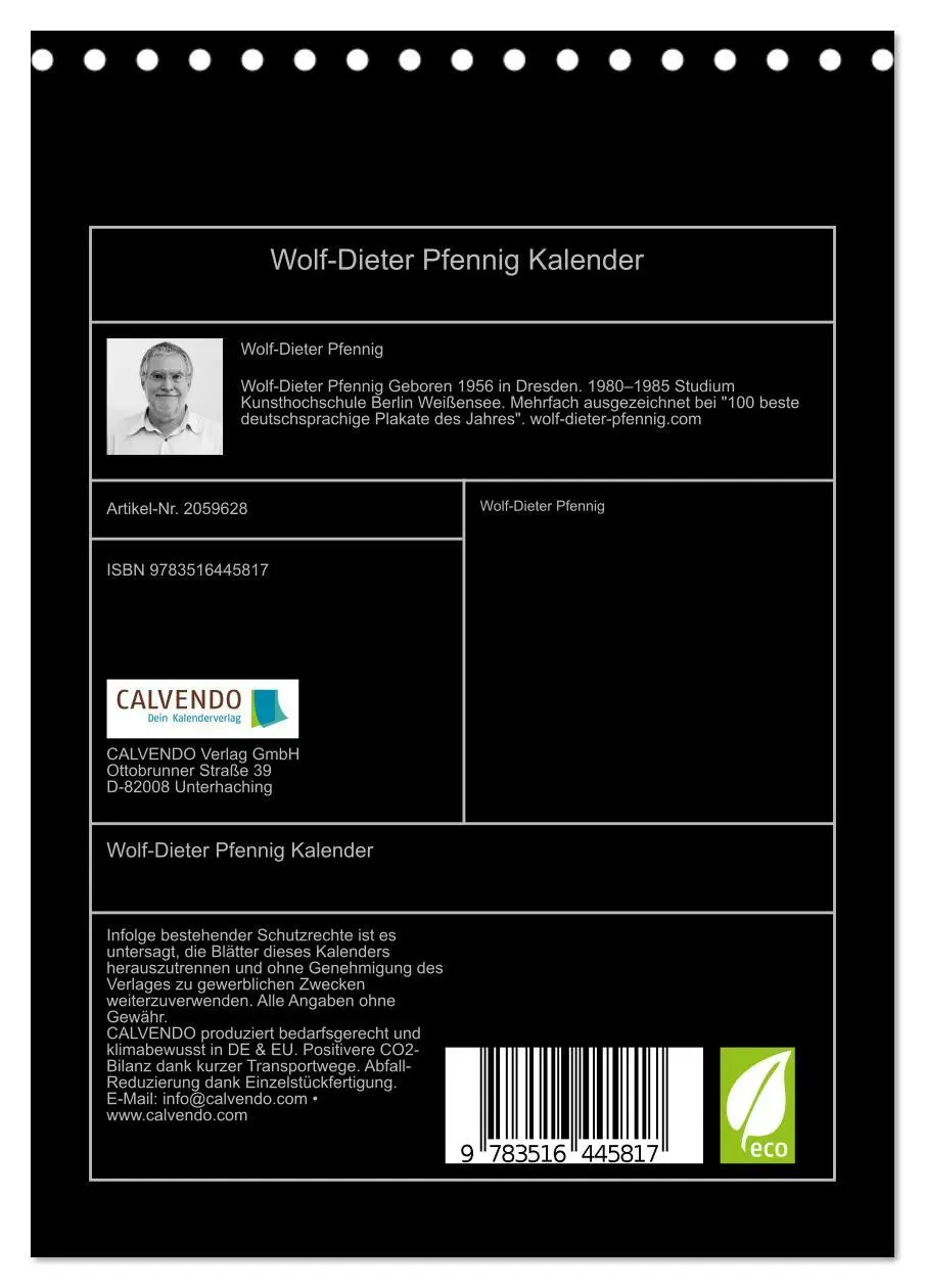 Bild: 9783516445817 | Wolf-Dieter Pfennig Kalender (Tischkalender 2026 DIN A5 hoch),...
