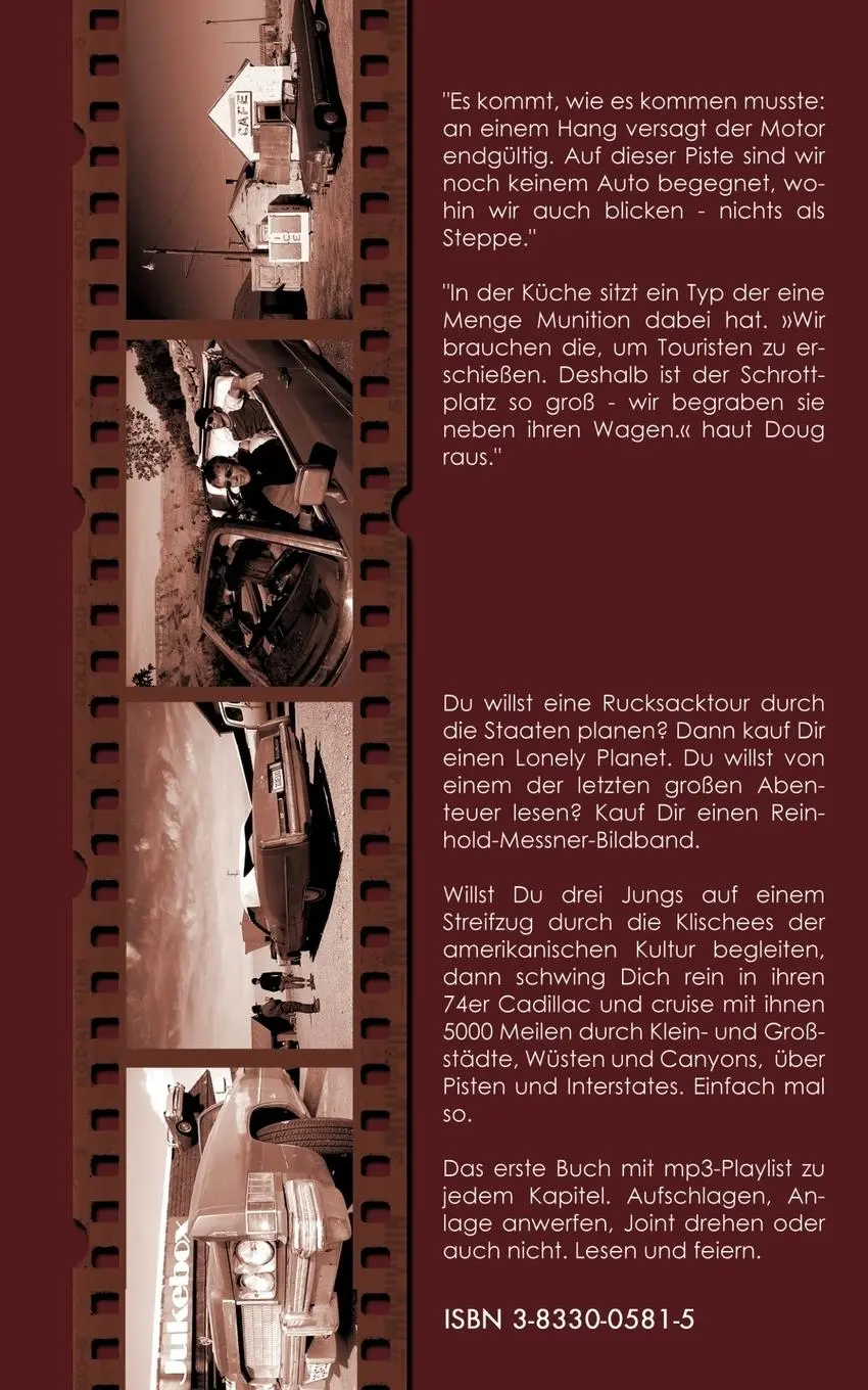 Rückseite: 9783833005817 | Route 66 in einem 74er Cadillac | oder "At least - it's a good story"