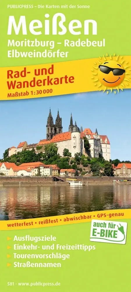 Cover: 9783899205817 | Publicpress Rad- und Wanderkarte Meißen, Moritzburg, Radebeul,...