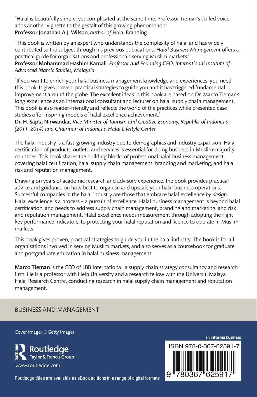 Rückseite: 9780367625917 | Halal Business Management | A Guide to Achieving Halal Excellence