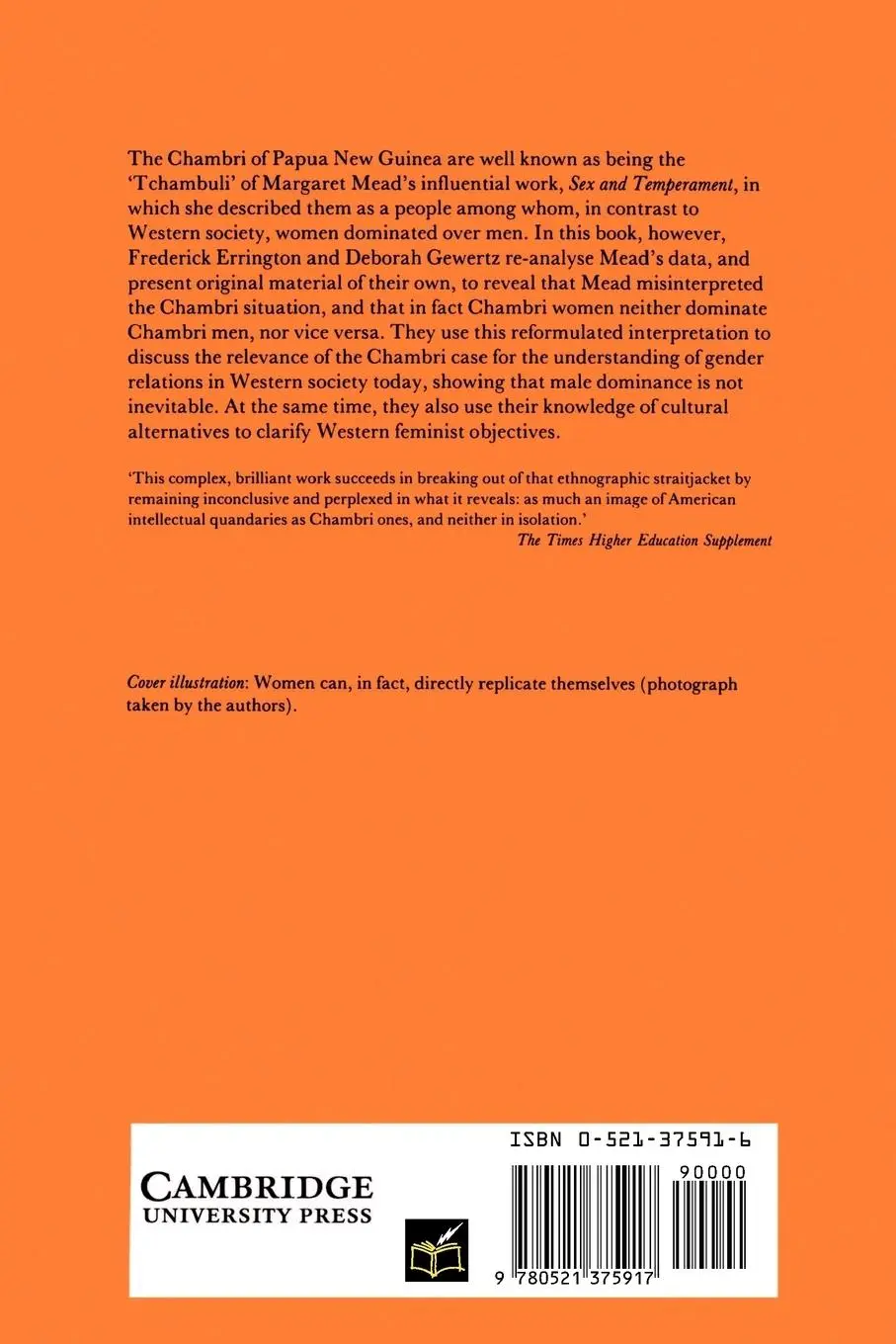 Rückseite: 9780521375917 | Cultural Alternatives and a Feminist Anthropology | Errington (u. a.)