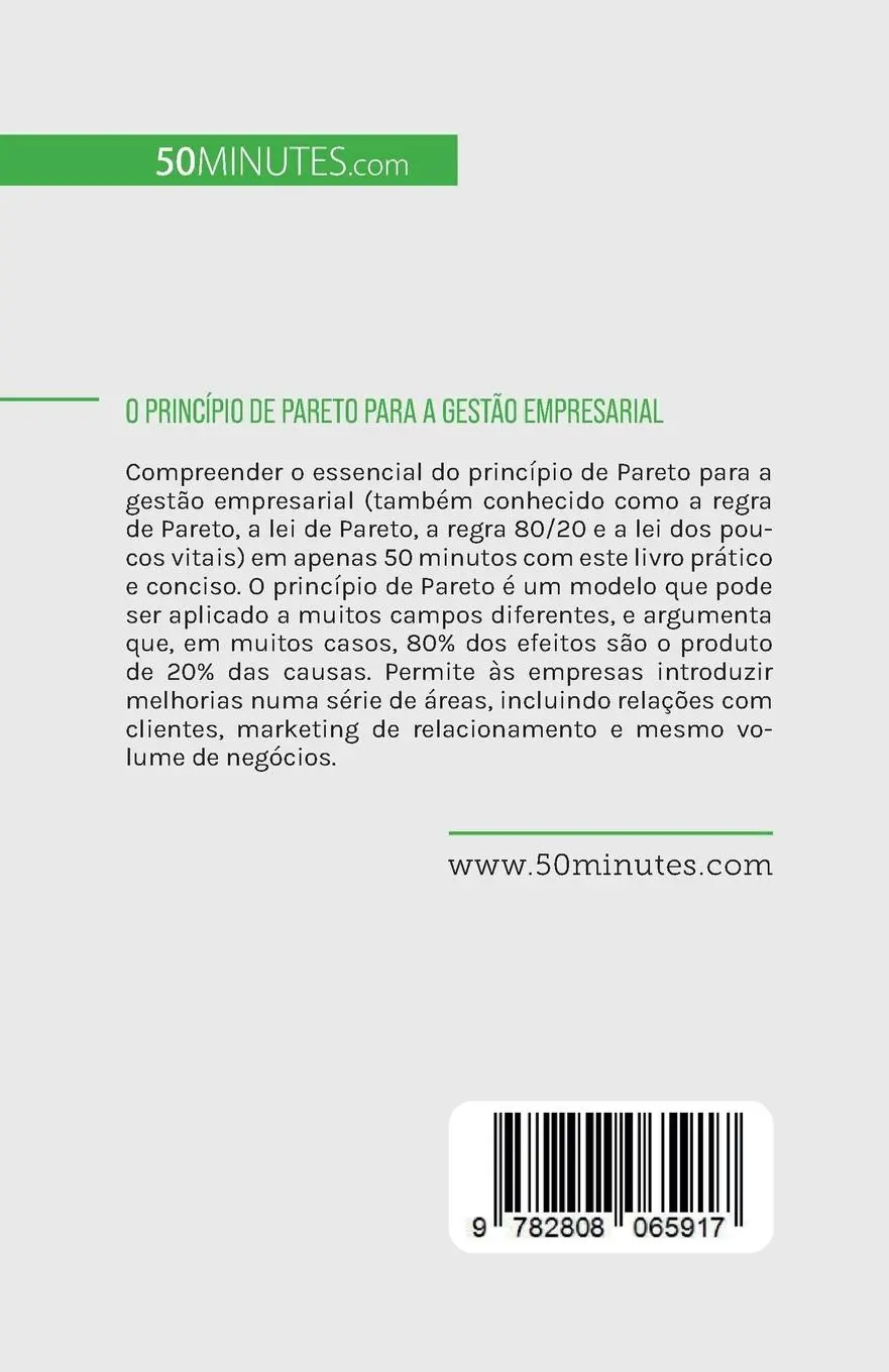 Rückseite: 9782808065917 | O princípio de Pareto para a gestão empresarial | Antoine Delers