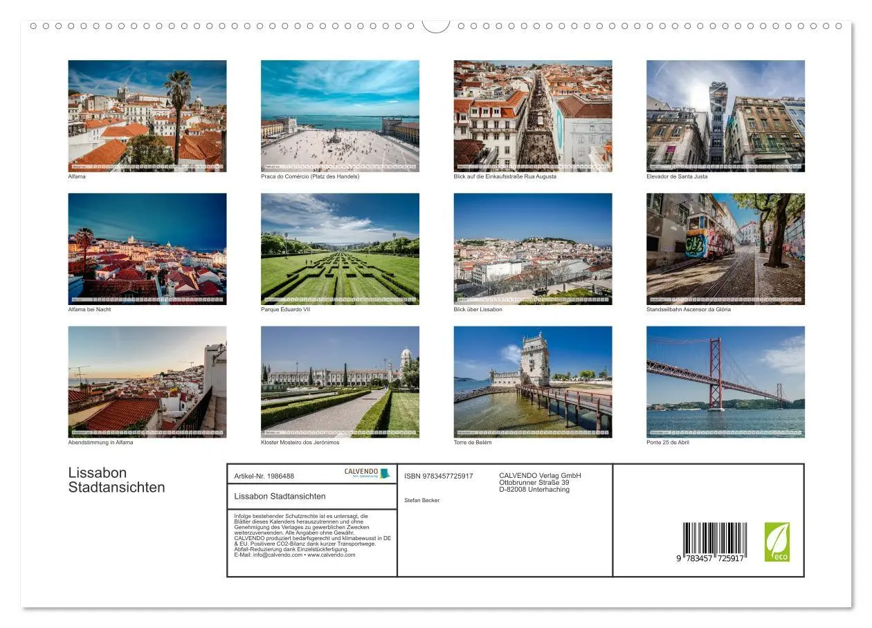 Bild: 9783457725917 | Lissabon Stadtansichten (hochwertiger Premium Wandkalender 2026 DIN...