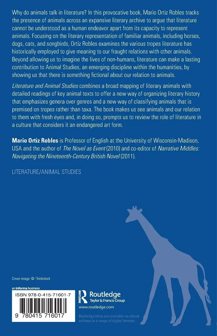 Rückseite: 9780415716017 | Literature and Animal Studies | Mario Ortiz-Robles | Taschenbuch