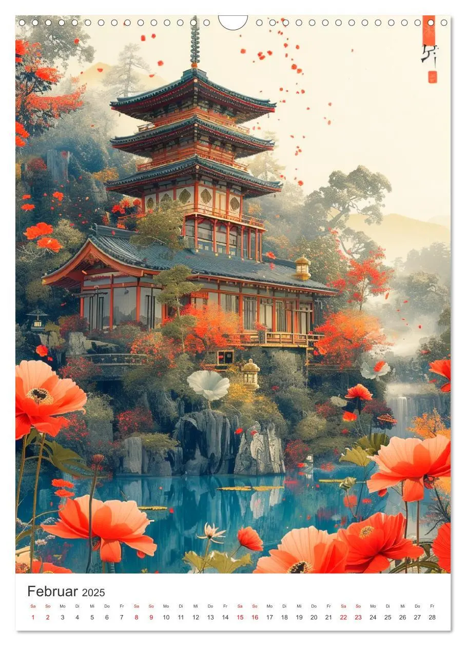 Bild: 9783383816017 | Japan. Impressionen im Aquarell-Stil (Wandkalender 2025 DIN A3...