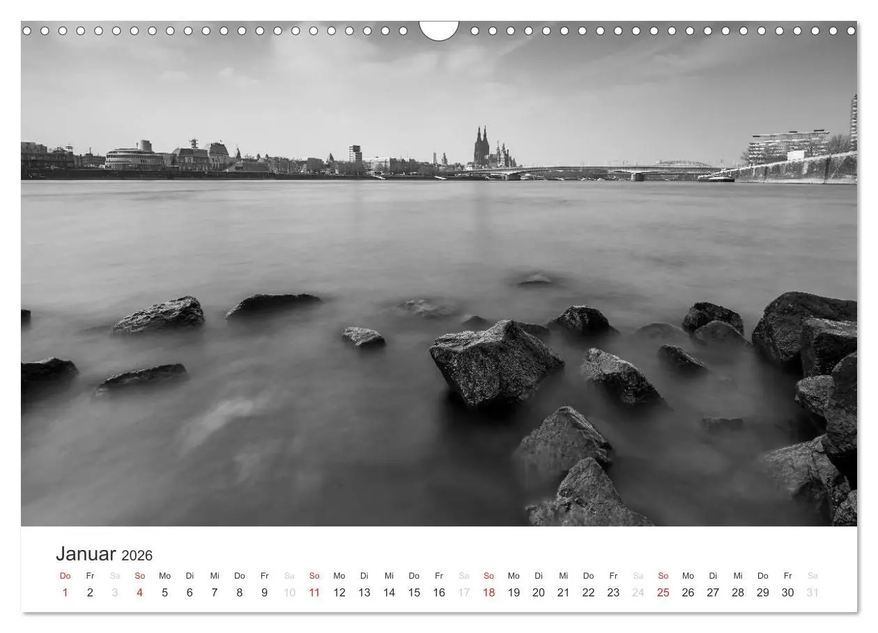 Bild: 9783516016017 | Köln - monochrome Ansichten (Wandkalender 2026 DIN A3 quer),...