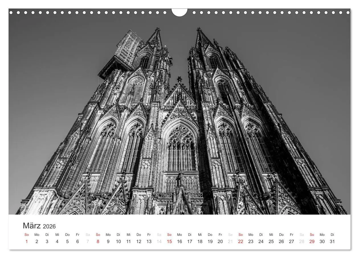 Bild: 9783516016017 | Köln - monochrome Ansichten (Wandkalender 2026 DIN A3 quer),...