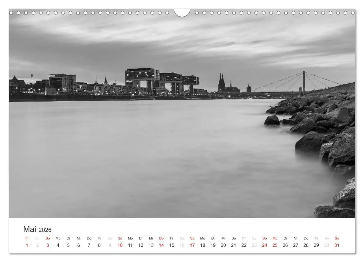 Bild: 9783516016017 | Köln - monochrome Ansichten (Wandkalender 2026 DIN A3 quer),...
