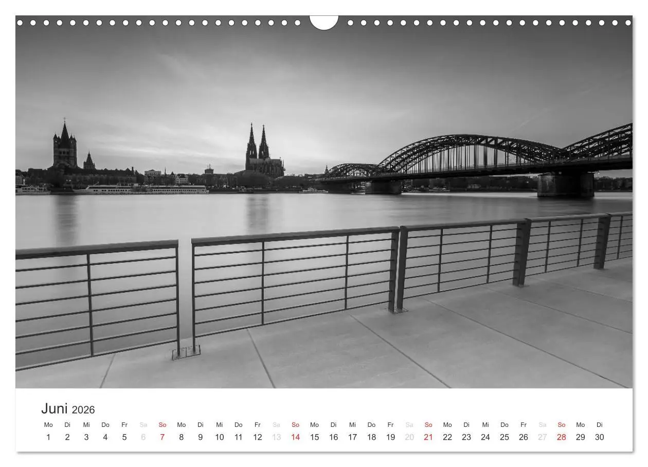 Bild: 9783516016017 | Köln - monochrome Ansichten (Wandkalender 2026 DIN A3 quer),...