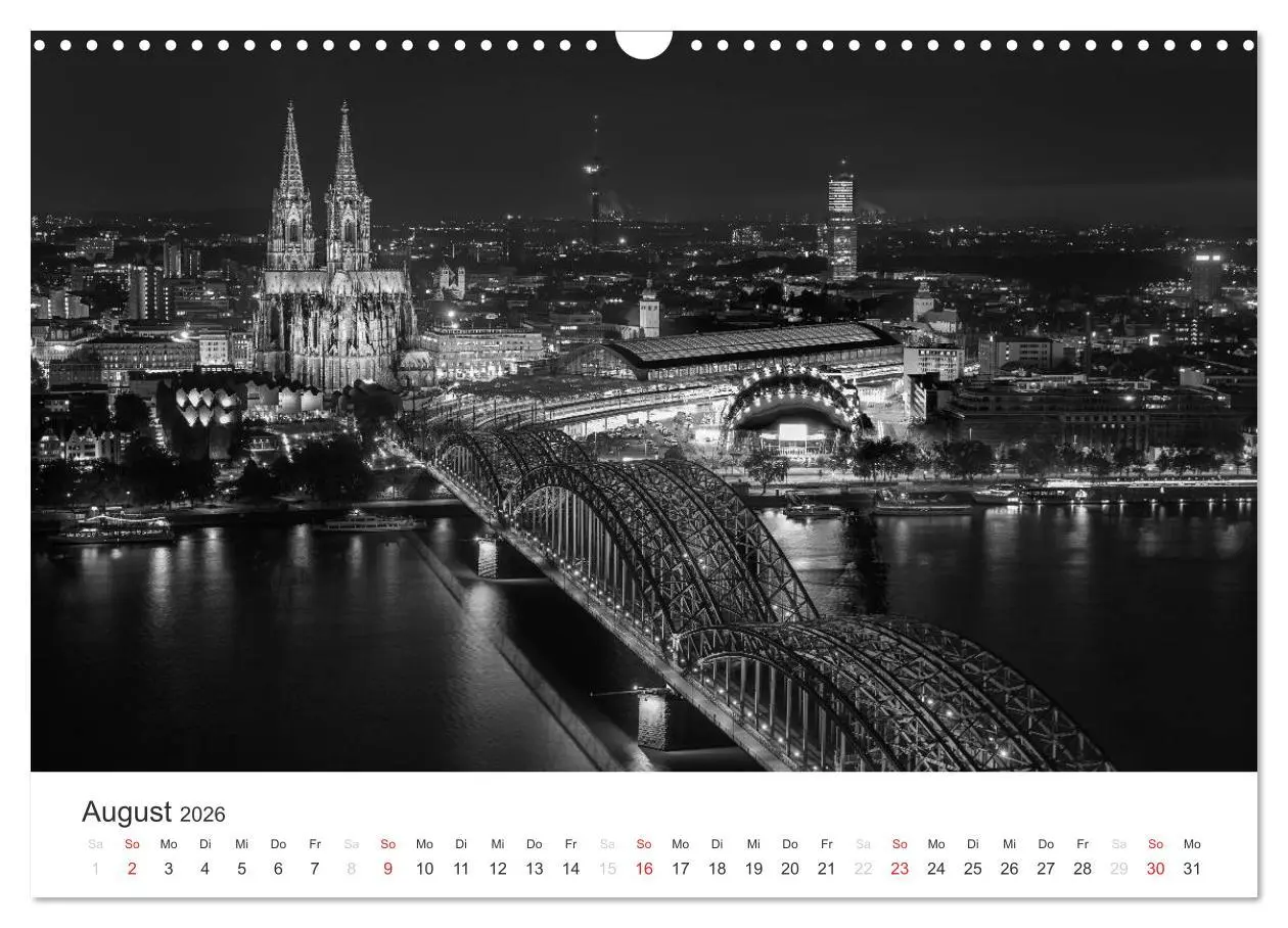Bild: 9783516016017 | Köln - monochrome Ansichten (Wandkalender 2026 DIN A3 quer),...