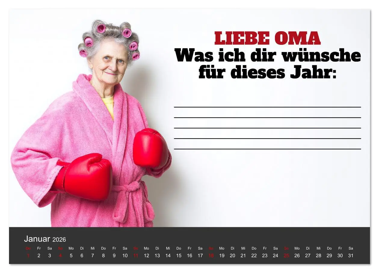 Bild: 9783516636017 | Kalender für Oma - Was ich dir sagen will (Wandkalender 2026 DIN A4...