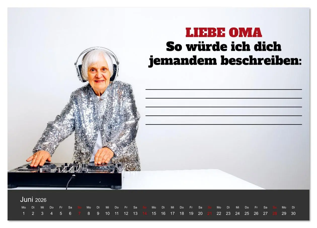 Bild: 9783516636017 | Kalender für Oma - Was ich dir sagen will (Wandkalender 2026 DIN A4...
