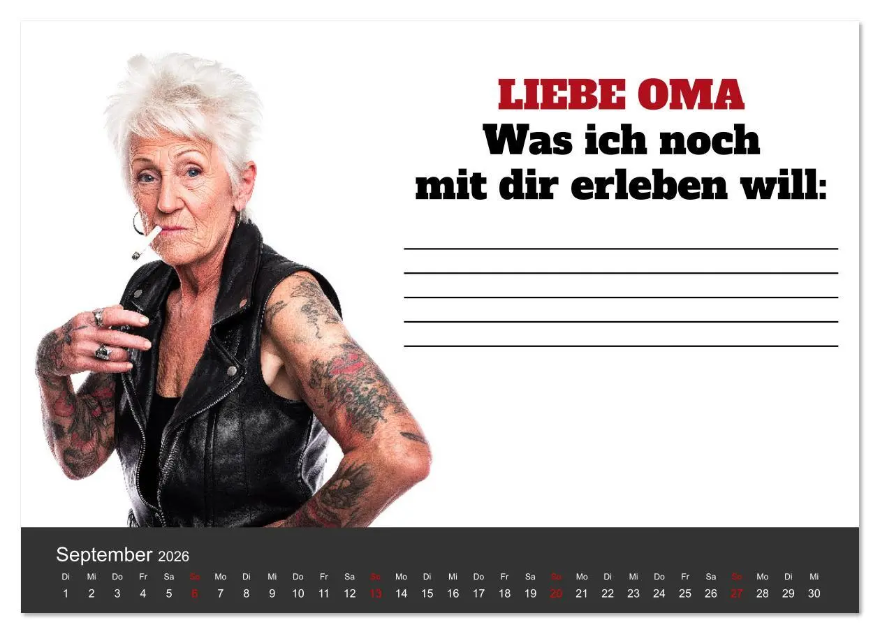 Bild: 9783516636017 | Kalender für Oma - Was ich dir sagen will (Wandkalender 2026 DIN A4...