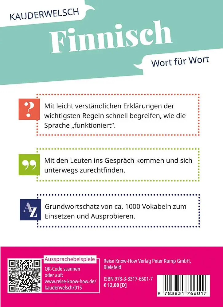 Bild: 9783831766017 | Reise Know-How Sprachführer Finnisch - Wort für Wort | Hillevi Low