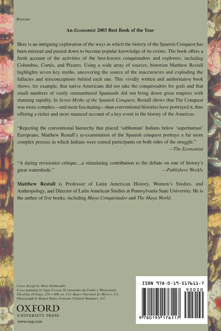 Rückseite: 9780195176117 | Seven Myths of the Spanish Conquest | Matthew Restall | Taschenbuch