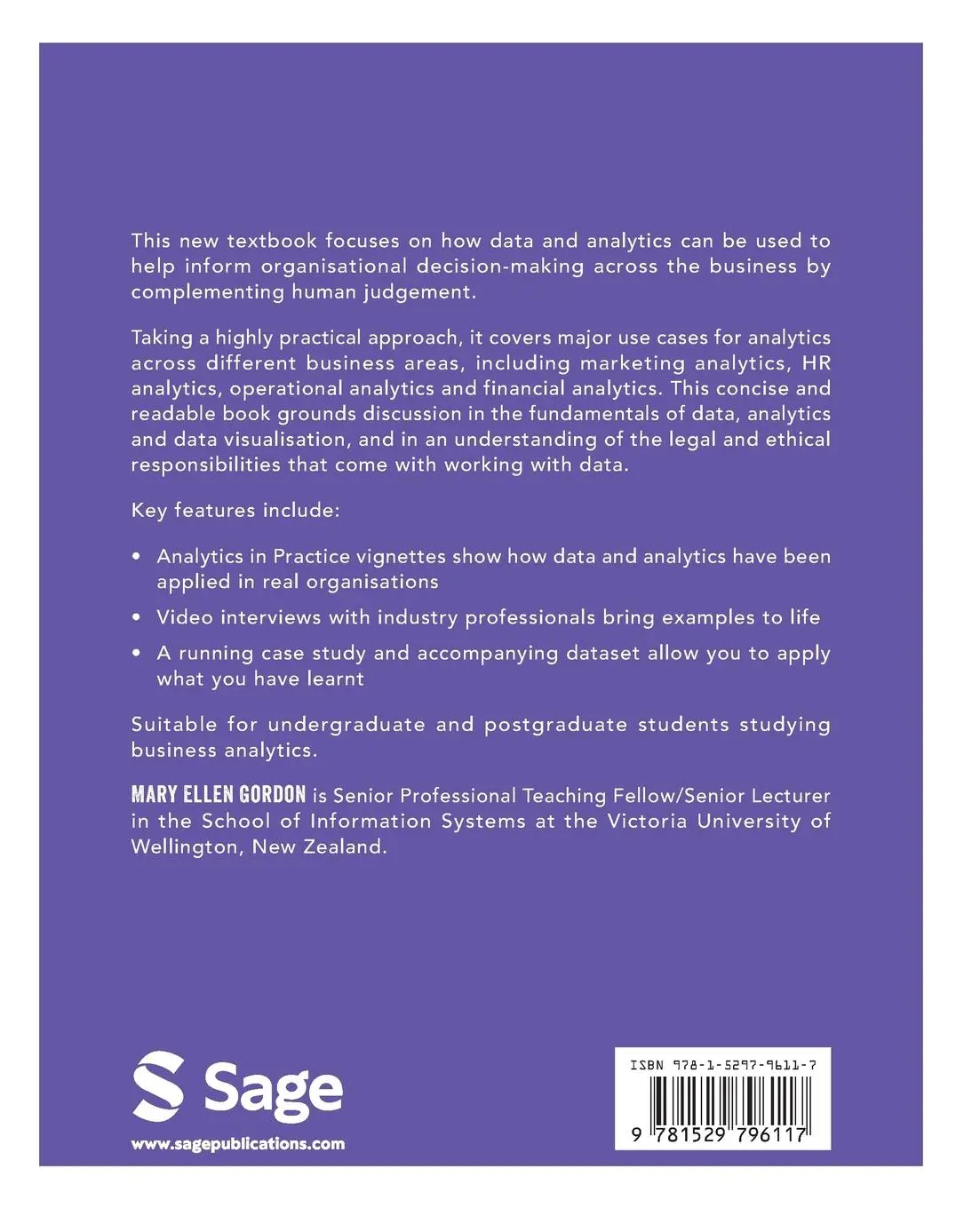 Rückseite: 9781529796117 | Business Analytics | Mary Ellen Gordon | Taschenbuch | Englisch | 2023
