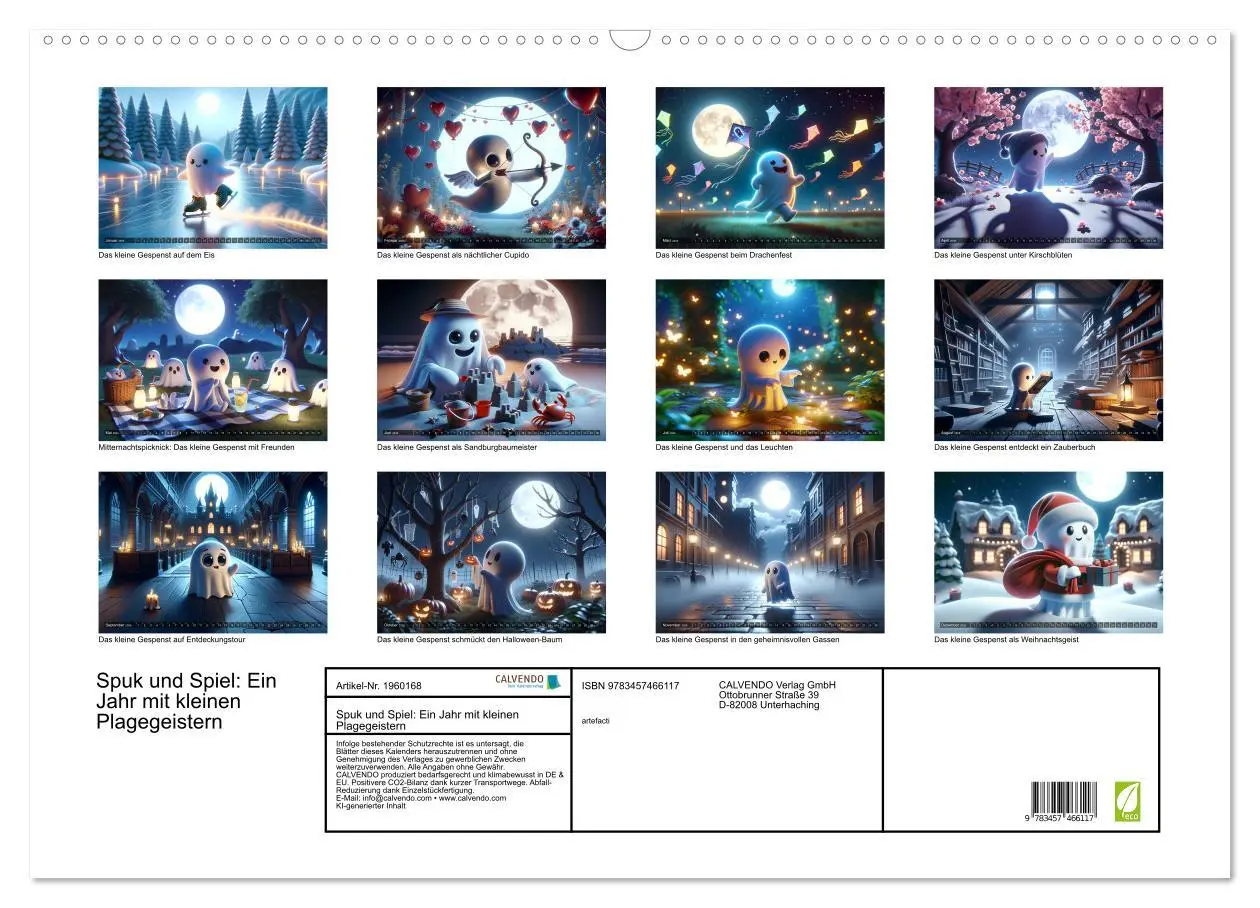Bild: 9783457466117 | Spuk und Spiel: Ein Jahr mit kleinen Plagegeistern (Wandkalender...