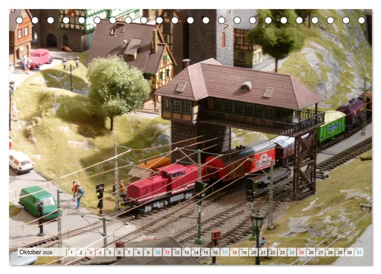 Bild: 9783457536117 | Retro Modellbahnanlagen (Tischkalender 2026 DIN A5 quer), CALVENDO...