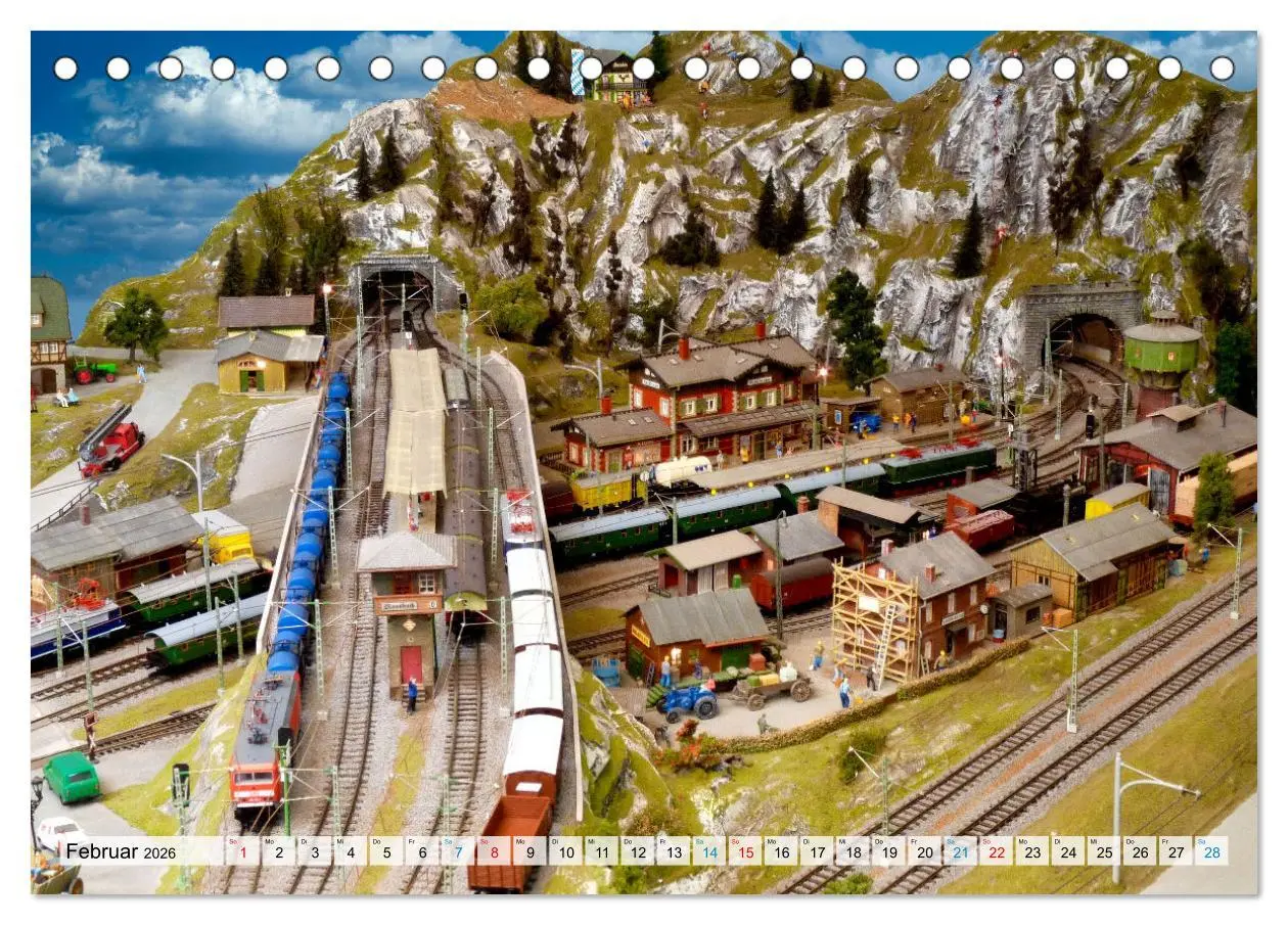 Bild: 9783457536117 | Retro Modellbahnanlagen (Tischkalender 2026 DIN A5 quer), CALVENDO...