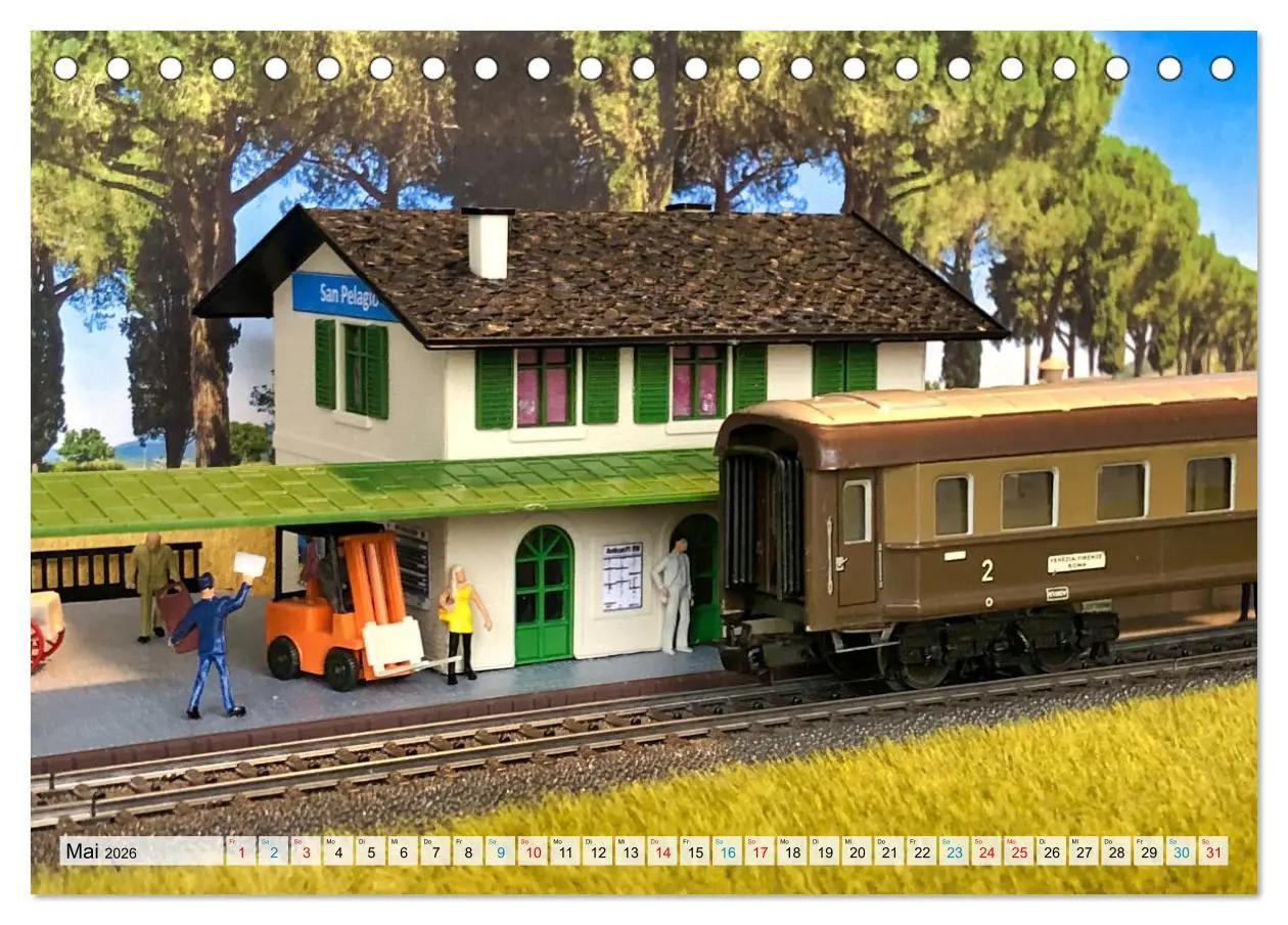 Bild: 9783457536117 | Retro Modellbahnanlagen (Tischkalender 2026 DIN A5 quer), CALVENDO...