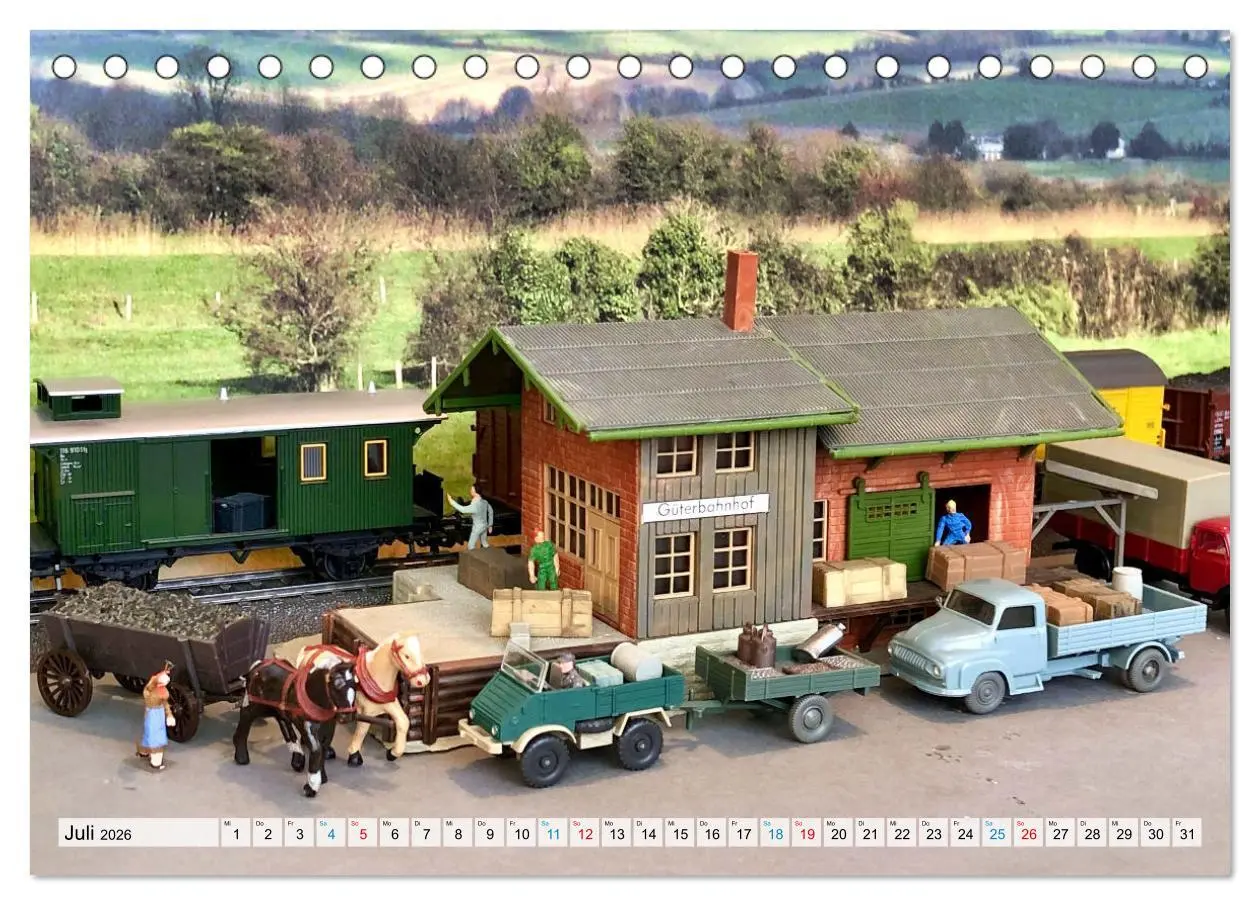 Bild: 9783457536117 | Retro Modellbahnanlagen (Tischkalender 2026 DIN A5 quer), CALVENDO...