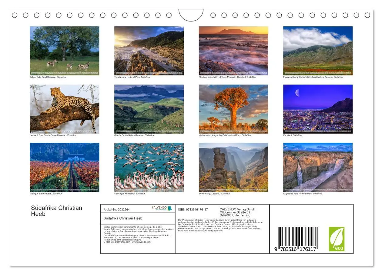 Bild: 9783516176117 | Südafrika Christian Heeb (Wandkalender 2026 DIN A4 quer), CALVENDO...