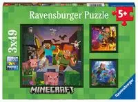 Cover: 4005556056217 | Kinderpuzzle 3x49 Teile - Minecraft Biomes | Spiel | Kinderpuzzle
