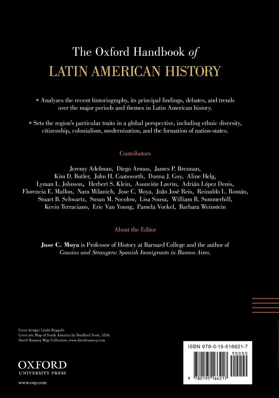 Rückseite: 9780195166217 | The Oxford Handbook of Latin American History | Jose C. Moya | Buch